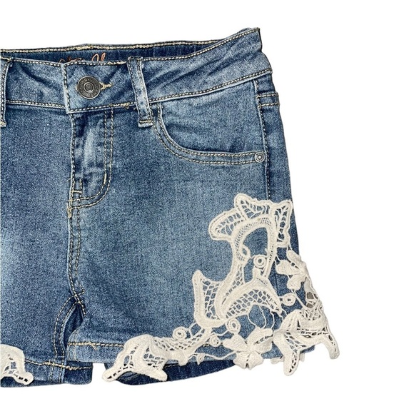 Studio V- Vigoss:  Girls Lace Deniun Shorts Size 8 - Picture 5 of 9